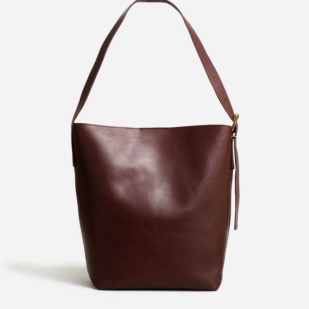 Madewell Brown Leather Hobo Bag with Wide Strap